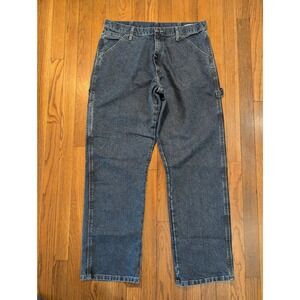 Wrangler Authentic Issue Mens Dark Wash Carpenter Pants 94LSWDV Blue 34x32 NWOT